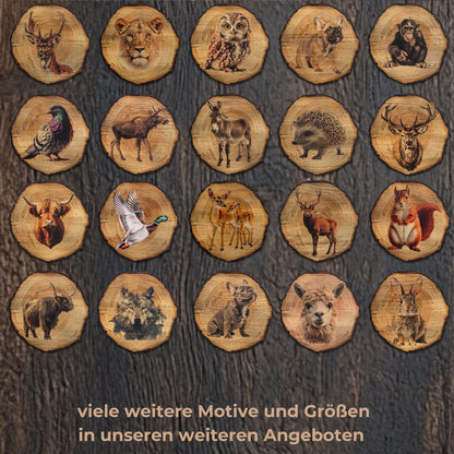 Wandbild Holzoptik Rehe