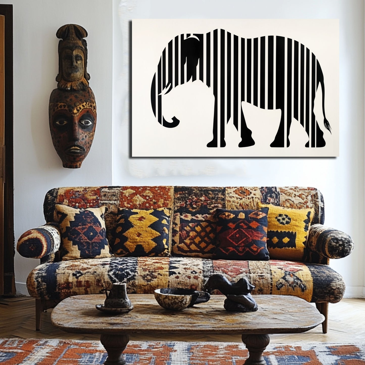 Wandbild Zebraelefant – Einzigartige Tierkunst