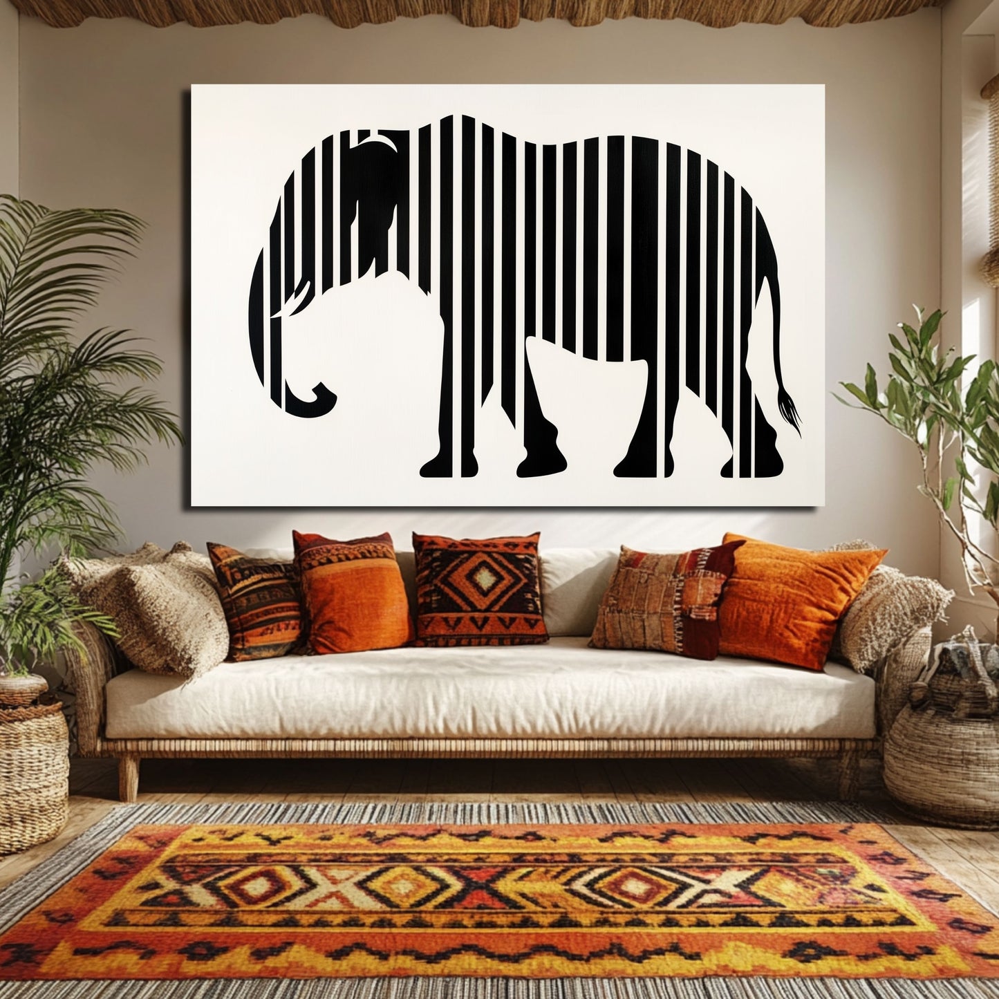 Wandbild Zebraelefant – Einzigartige Tierkunst