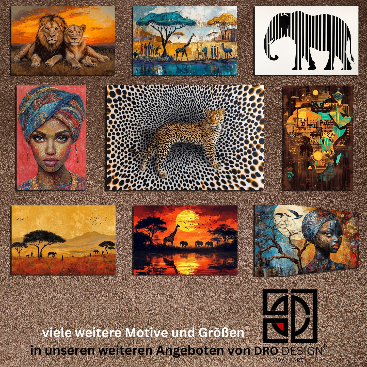 Wandbild Löwenblick – Kraftvolle Tierportraits