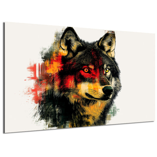 Wandbild Pop Art Wolf