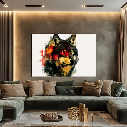 Wandbild Pop Art Wolf