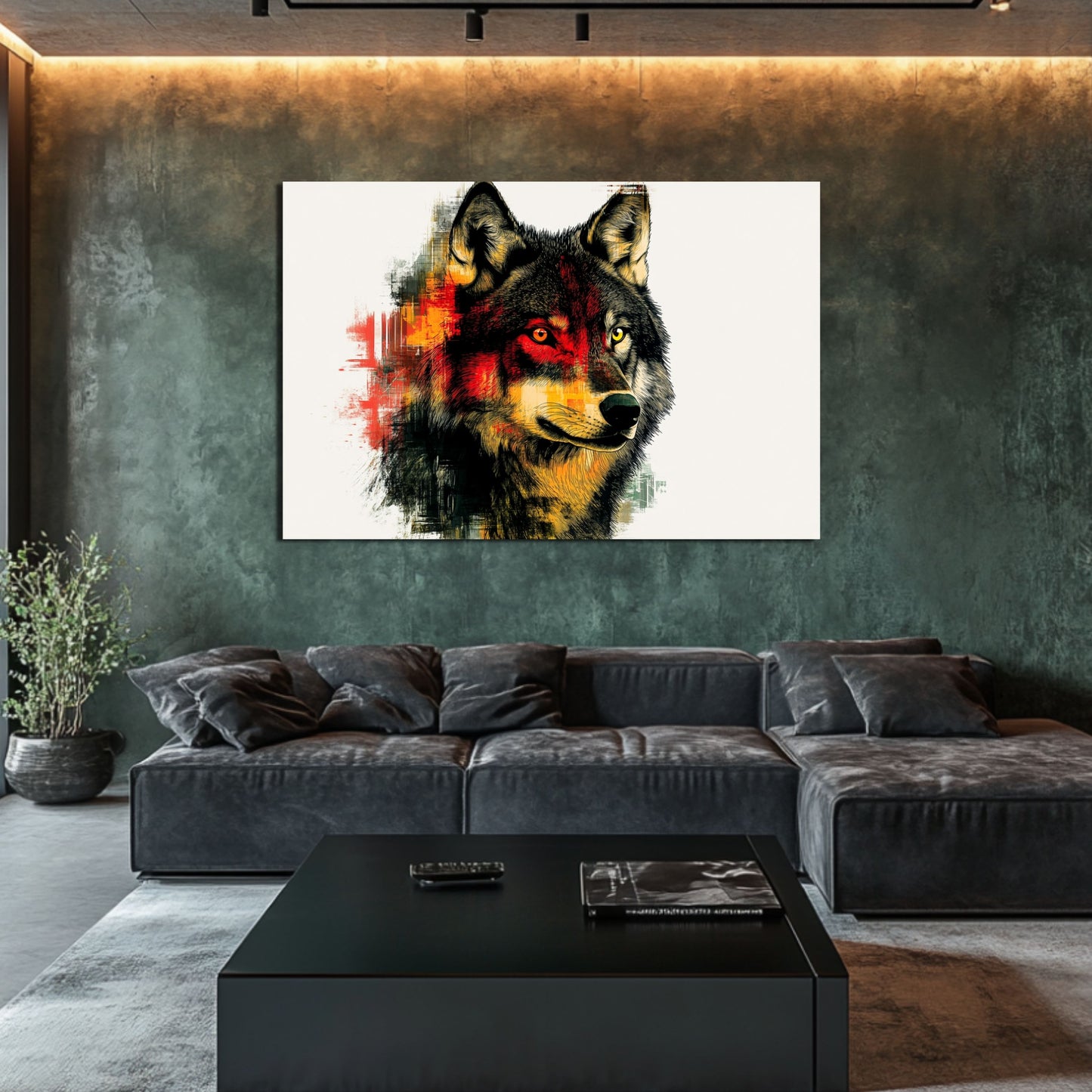 Wandbild Pop Art Wolf