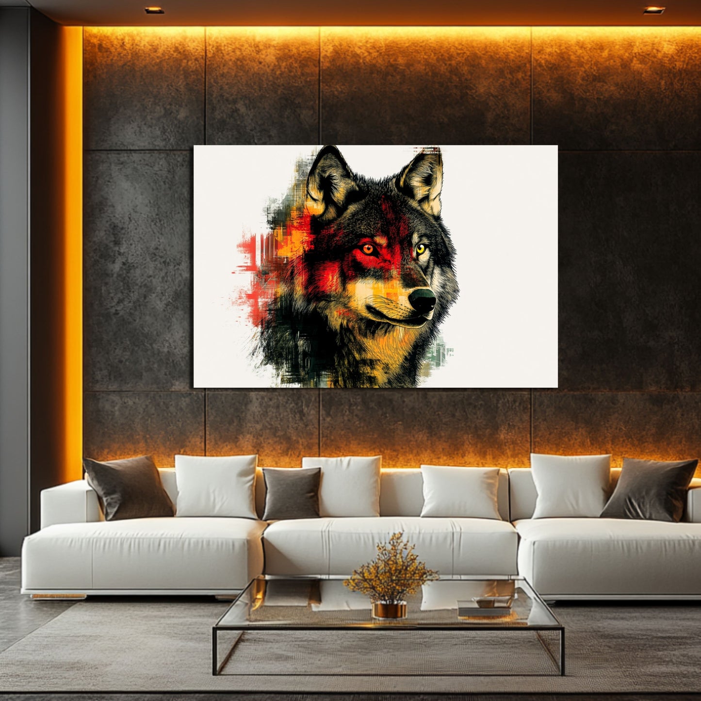 Wandbild Pop Art Wolf