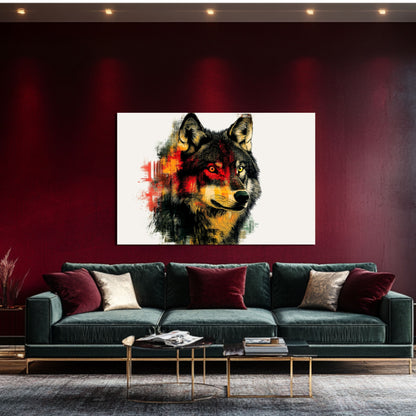 Wandbild Pop Art Wolf