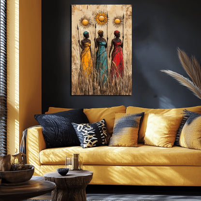 Wandbild Schwestern – Emotionale Portraitkunst mit tiefer Bedeutung