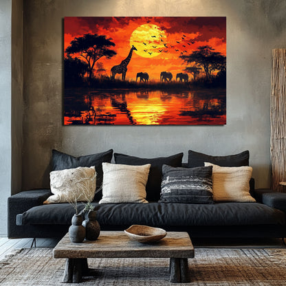 Wandbild Sonnenuntergang – Stimmungsvolle Naturkulisse