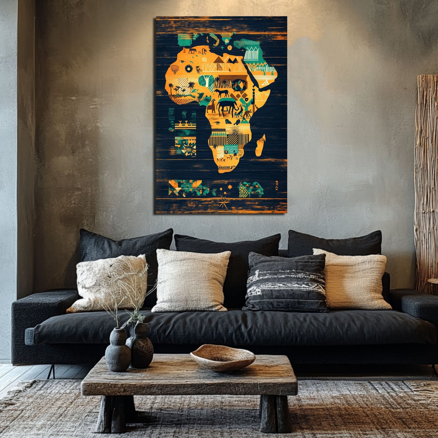 Wandbild Kontinent – Afrikanische Landschaft und kulturelle Vielfalt