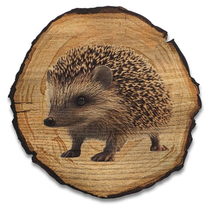 Wandbild Holzoptik Igel