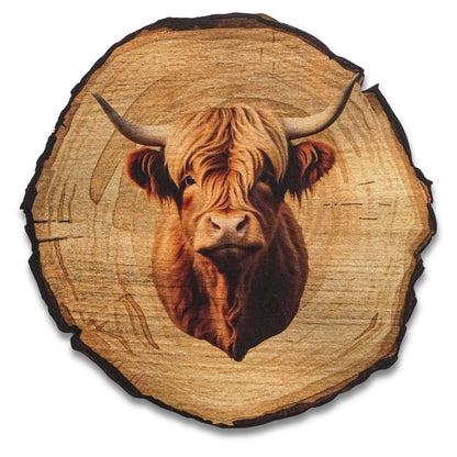 Wandbild Holzoptik Stier